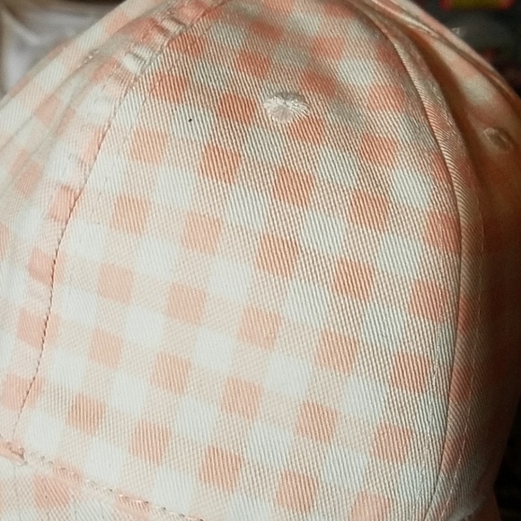 Pink Checkered Cap Velcro Closure OSFM NWT - Picture 2 of 3